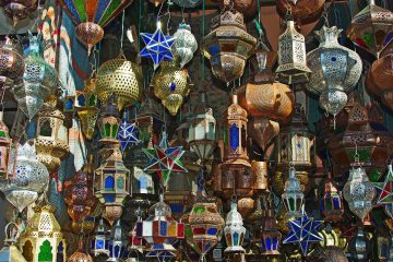 Marrakech-Lamps, souk